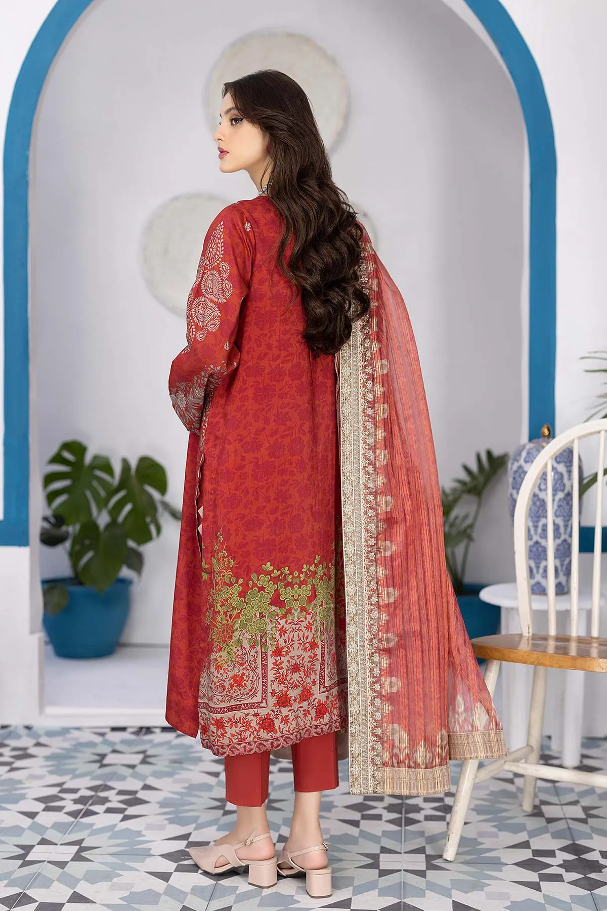 Charizma Print Melody Fall/Winter · Printed Marina Suit With Embroidered Dupatta – PEW22-03