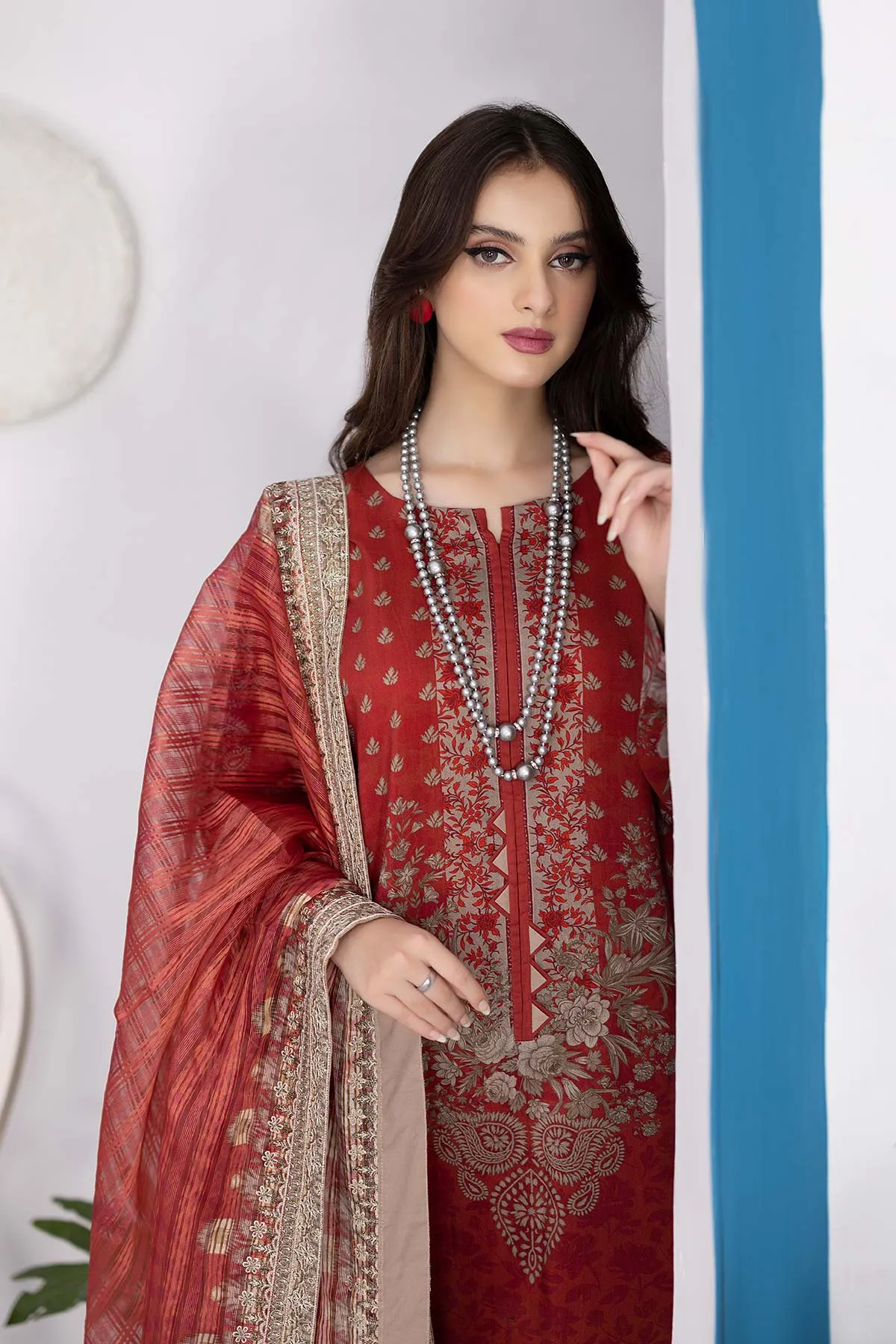 Charizma Print Melody Fall/Winter · Printed Marina Suit With Embroidered Dupatta – PEW22-03