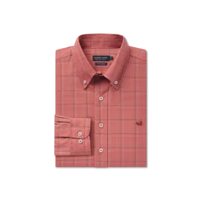 Chatham Lines Performance Button Down - Washed Red/Tan