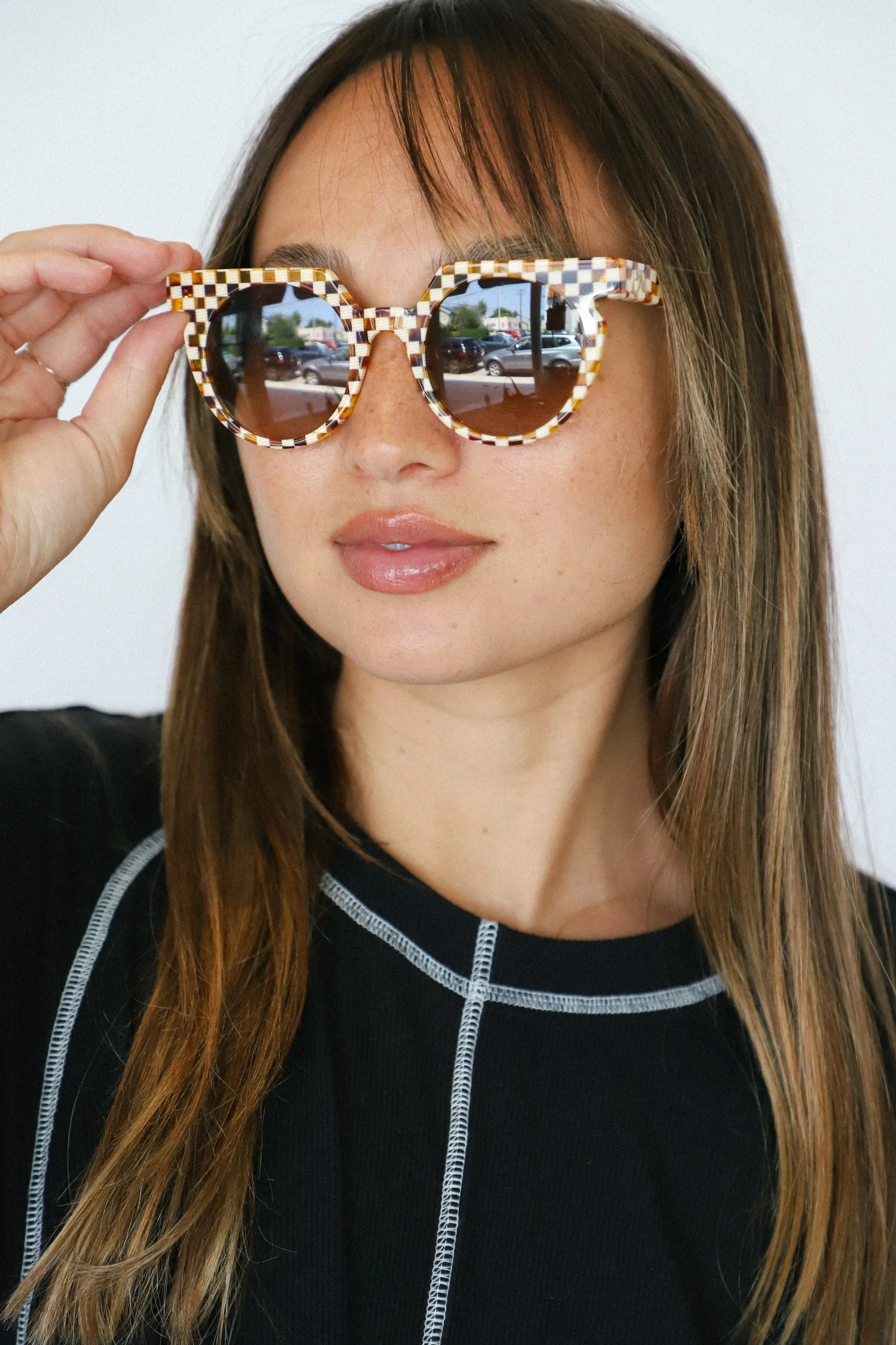 Checkered Aster Sunglasses