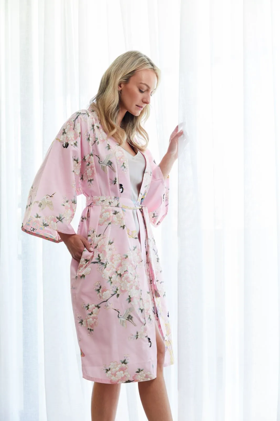 Cherry Blossom & Beauty Short Cotton Happi Coat