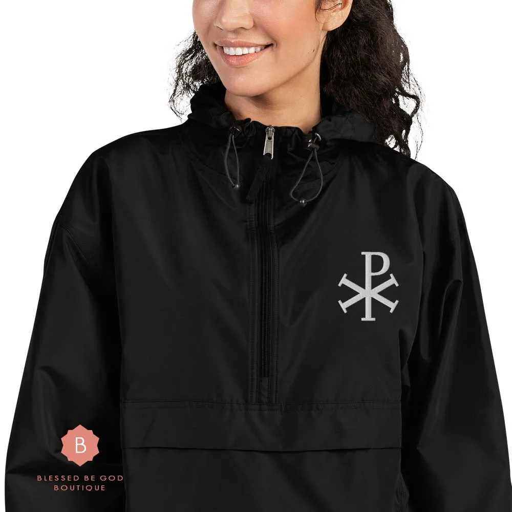 Chi Rho Catholic Embroidered Champion Jacket