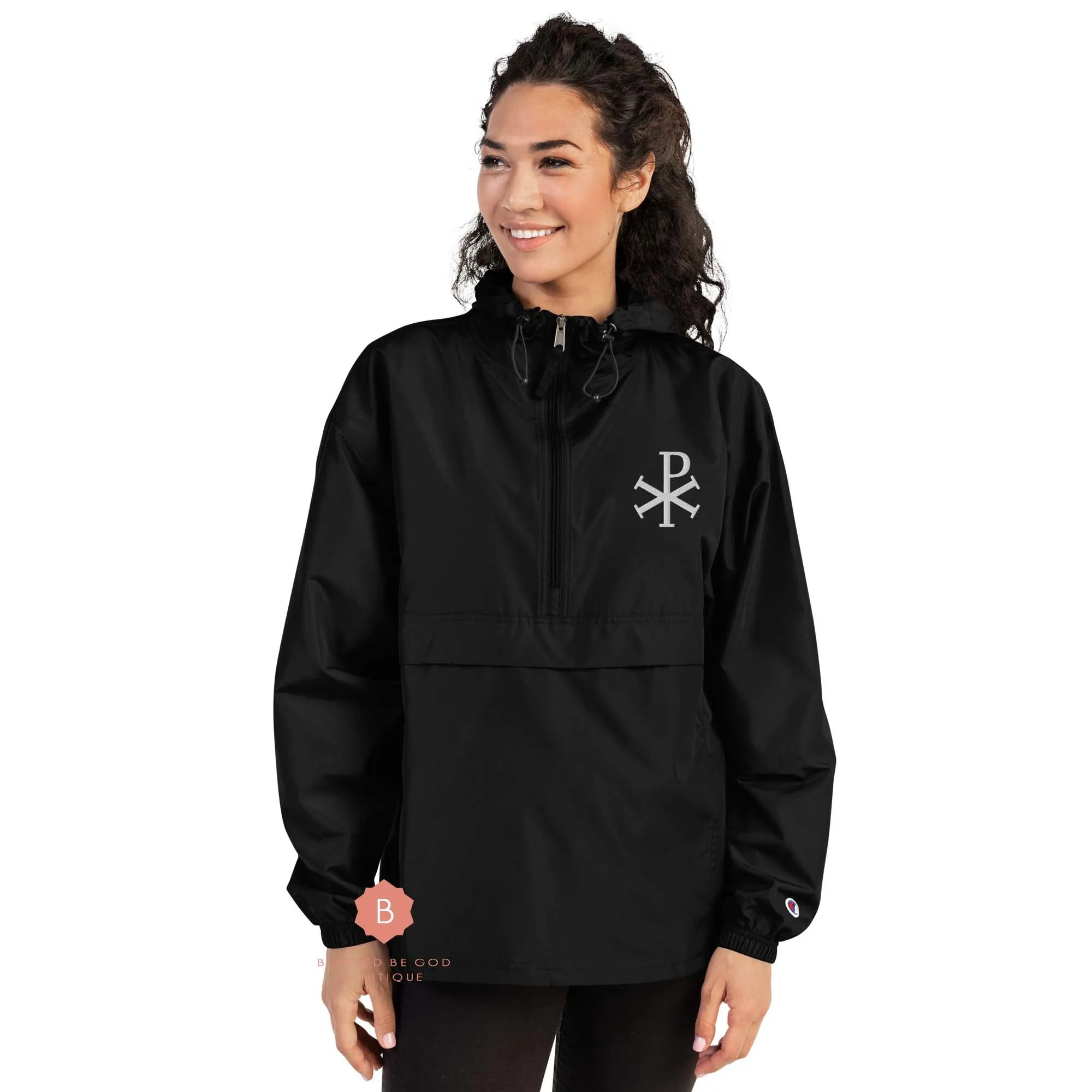 Chi Rho Catholic Embroidered Champion Jacket