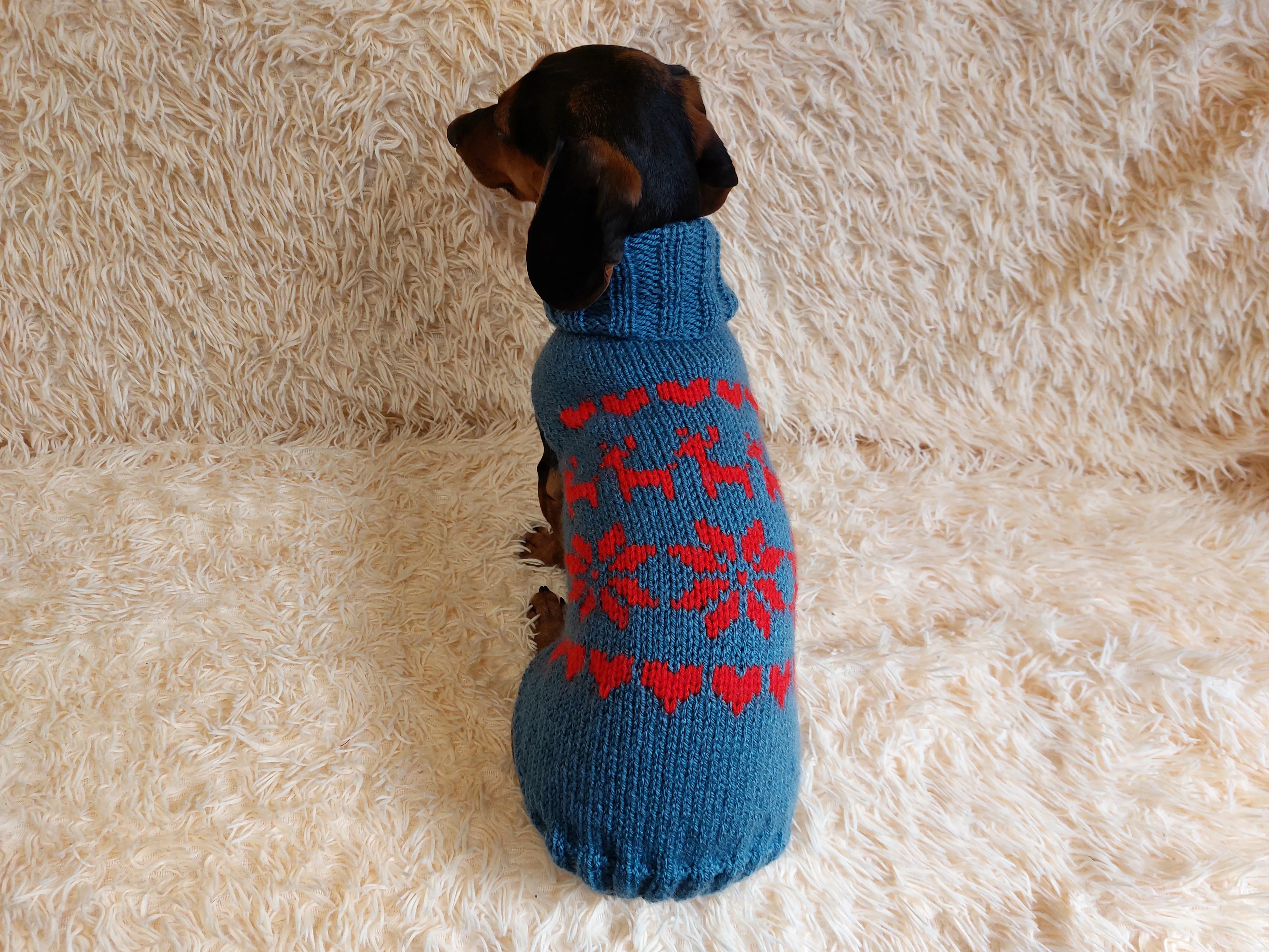 Christmas Reindeer Snowflake Pet Sweater,Knitted Vest Sweater Coat Christmas for Dogs