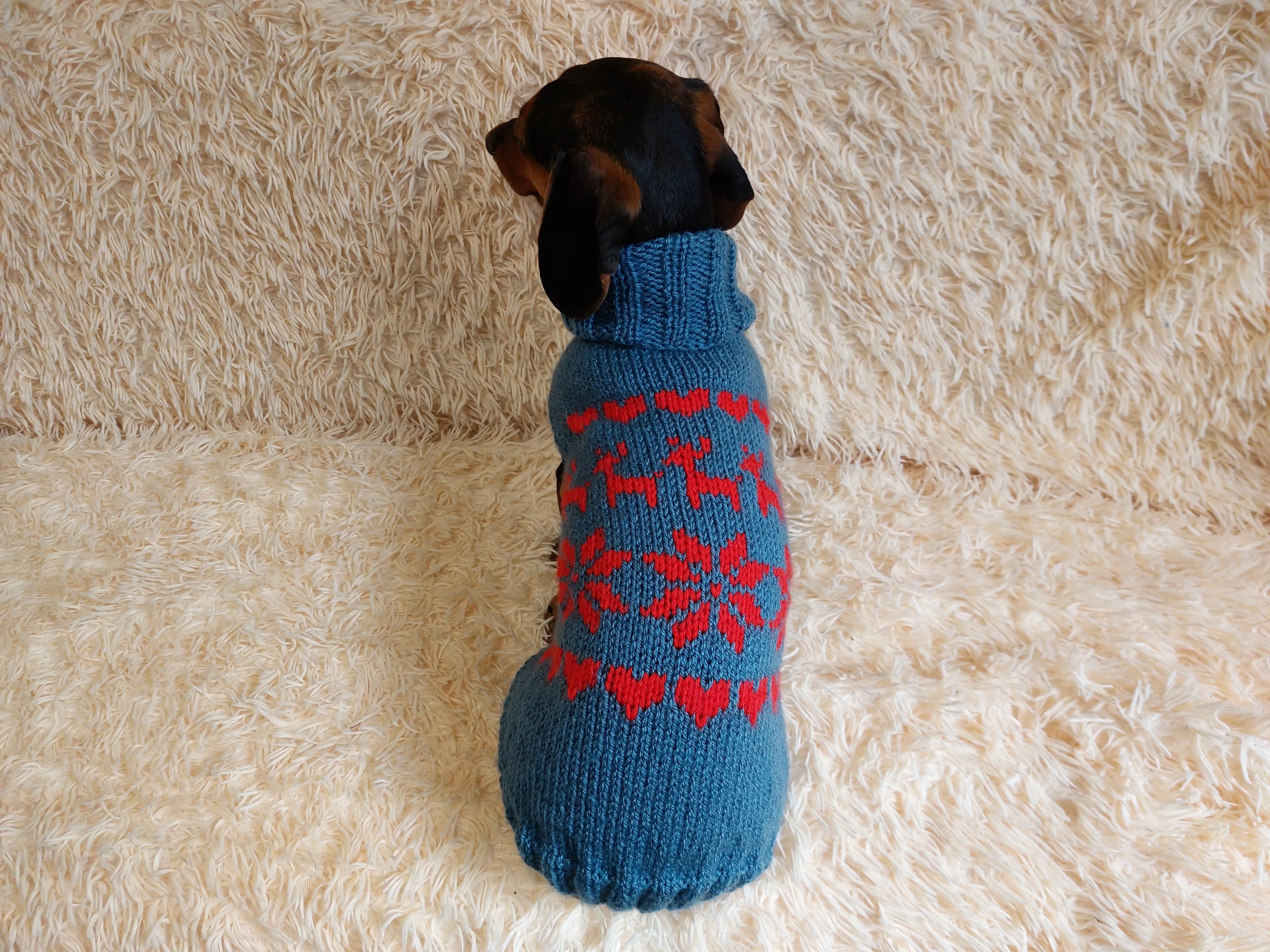 Christmas Reindeer Snowflake Pet Sweater,Knitted Vest Sweater Coat Christmas for Dogs