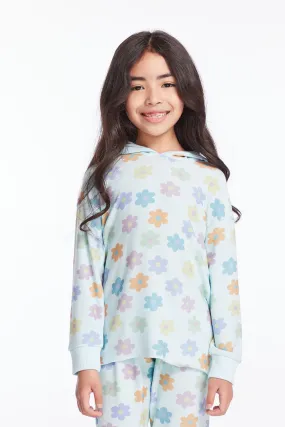 Colorful Daisies Girls Pullover Hoodie