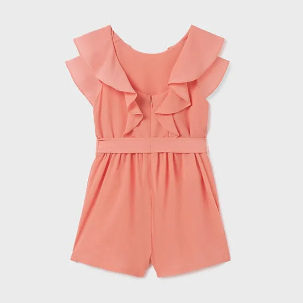 Coral Flutter Romper