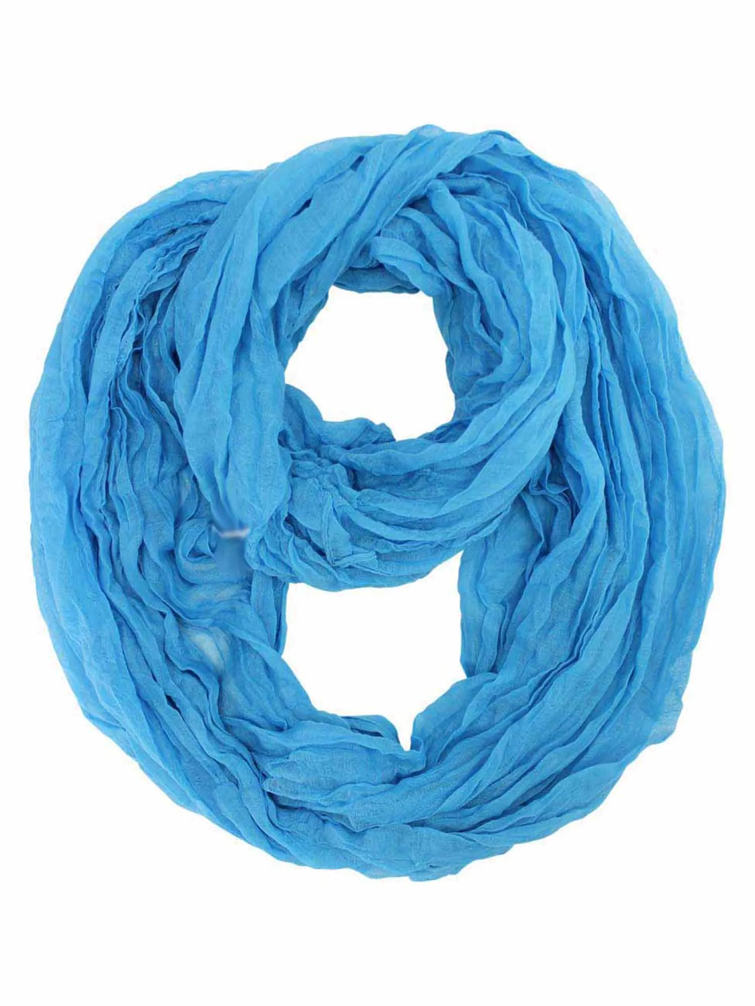 Crinkled Light Infinity Scarf