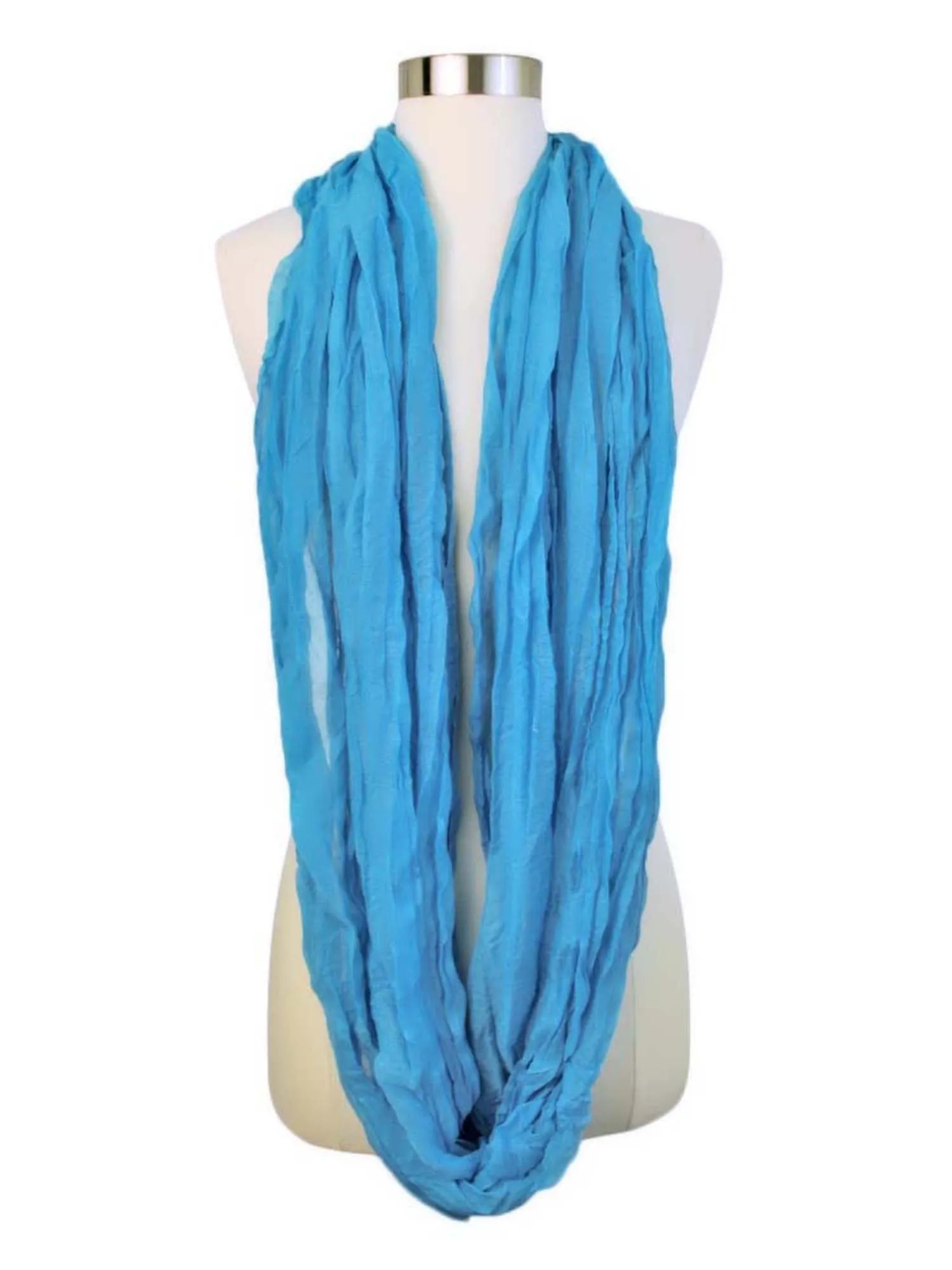 Crinkled Light Infinity Scarf