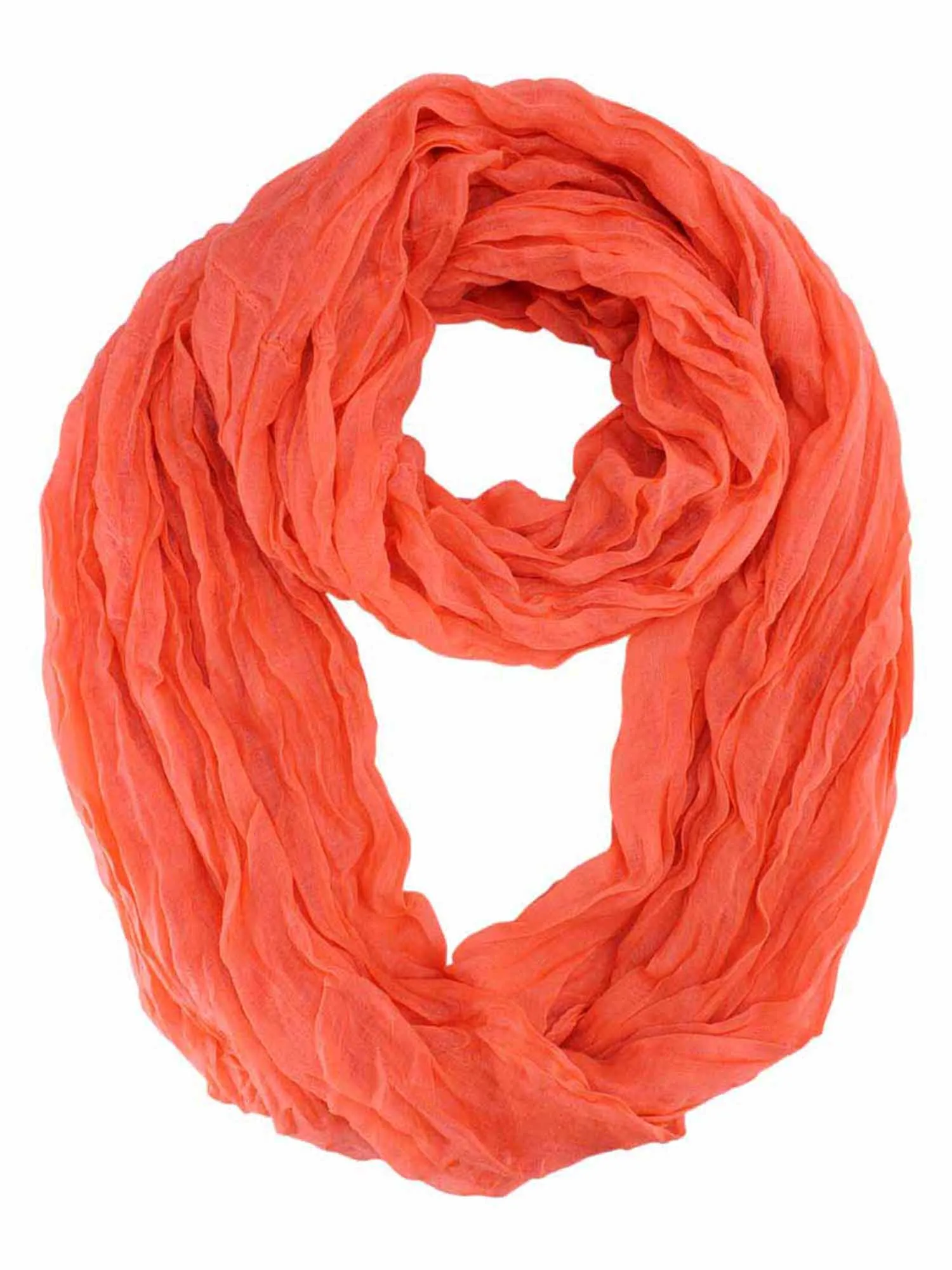 Crinkled Light Infinity Scarf