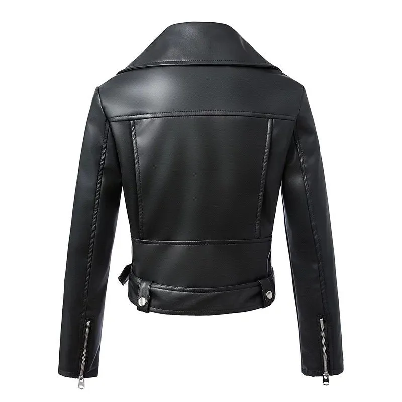 'Cryptic' Black Gothic PU Fake Leather Jacket