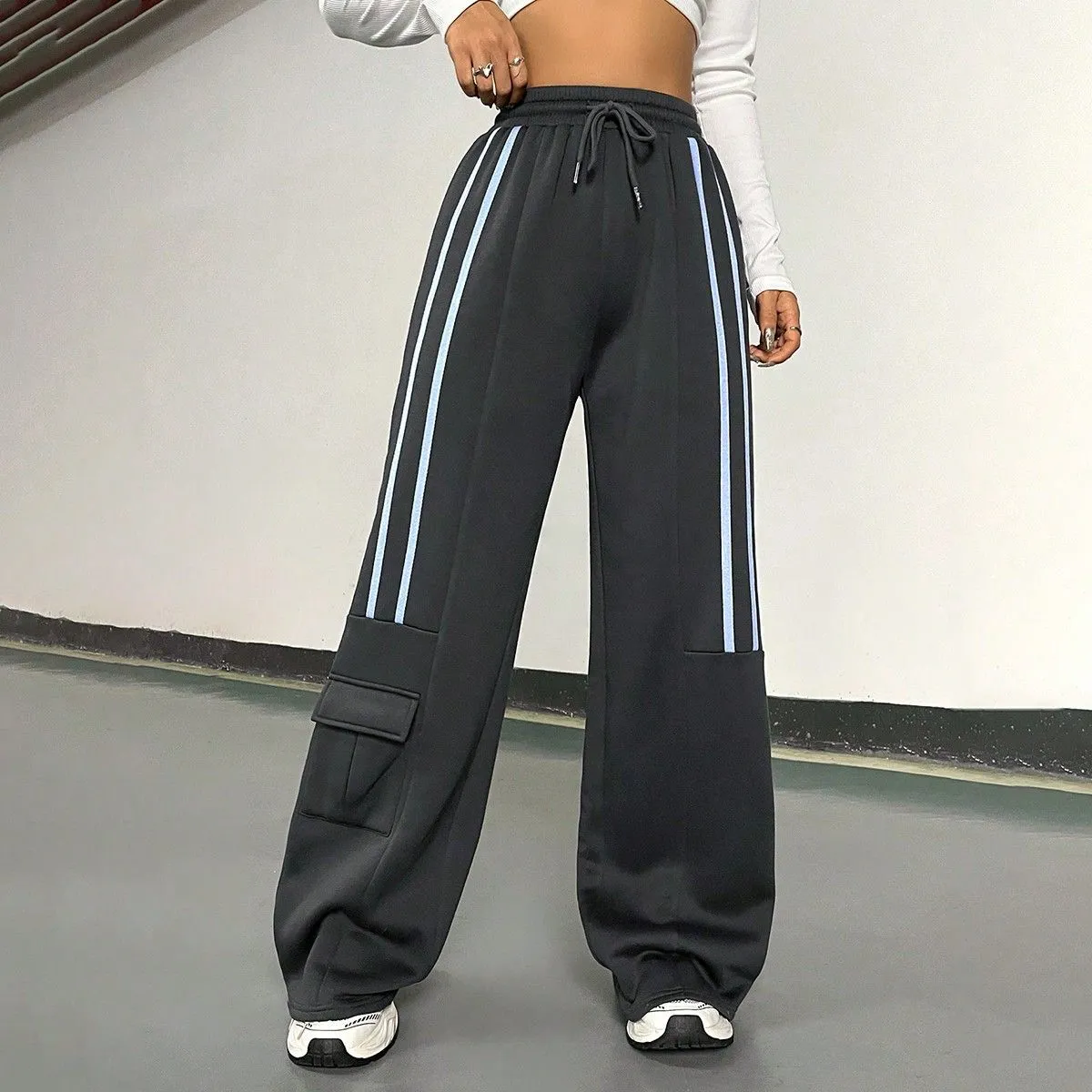 Design Cargo Pants Women Retro Casual Track Sweatpants