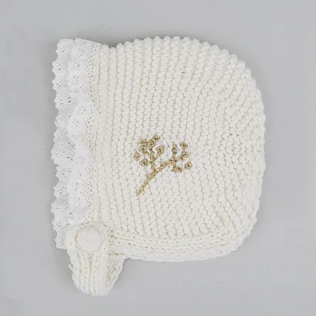 Dolly Eyelet & Knit Bonnet