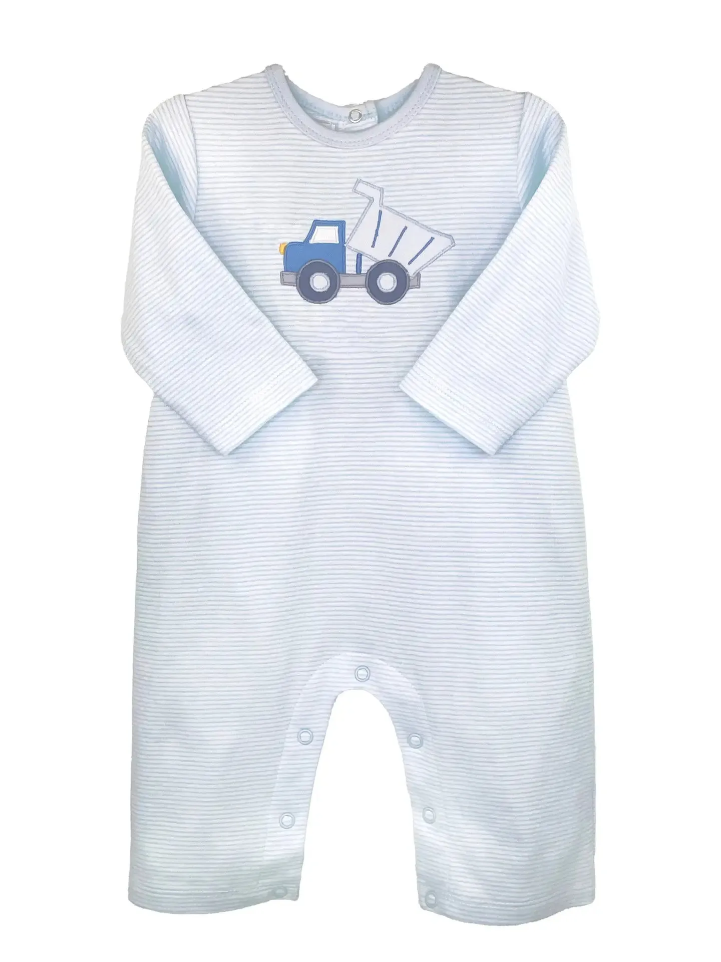 Dump Truck LS Knit Play Romper