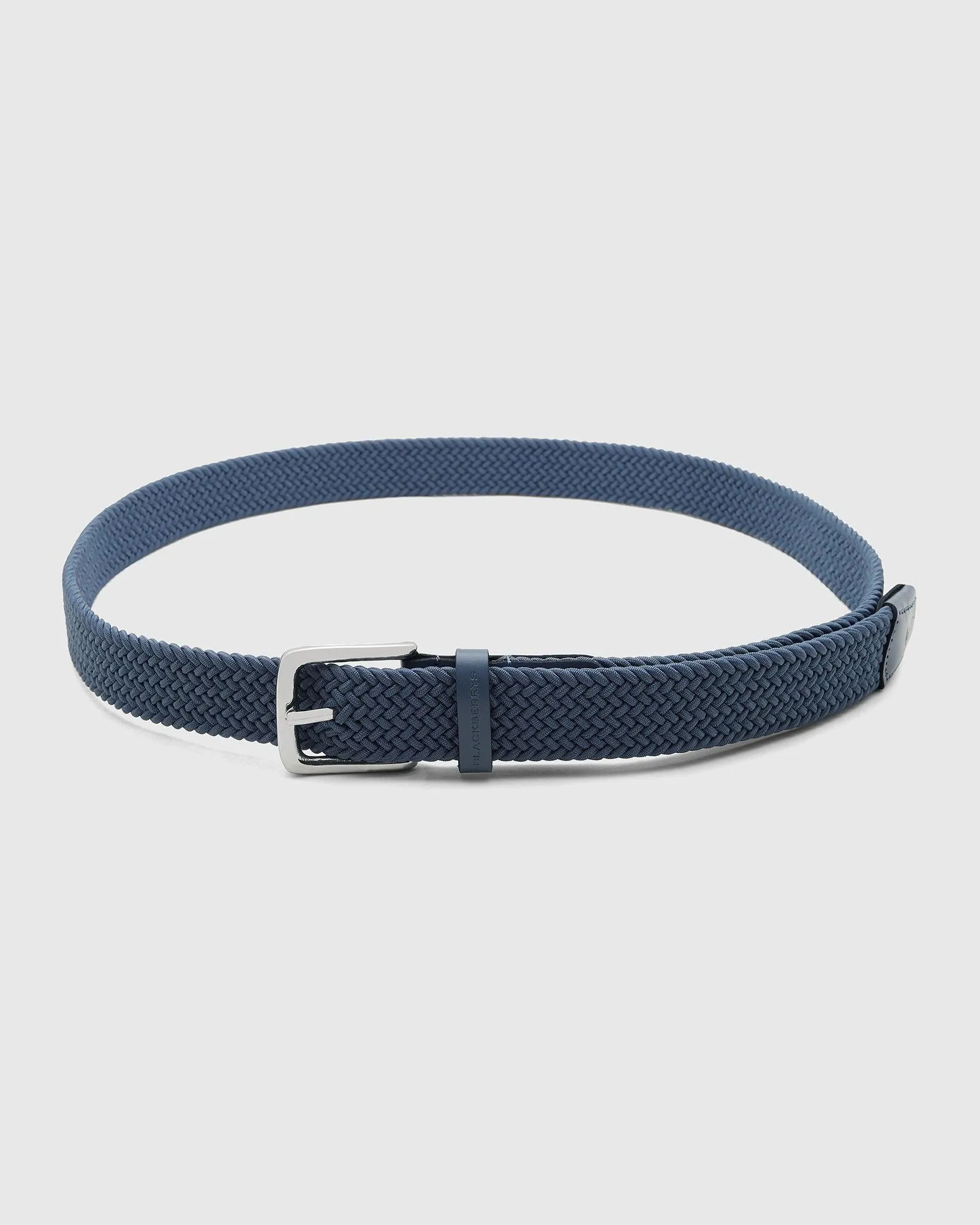 Elastic Blue Textured Belt - Salyer