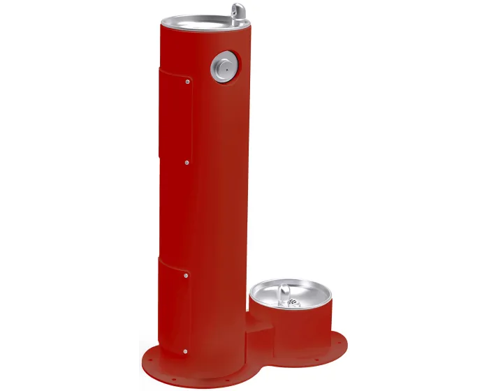 Elkay LK4400DB | Freestanding Drinking Fountain | Filterless, Non-refrigerated, Includes a Dog-bowl / Pet fountain