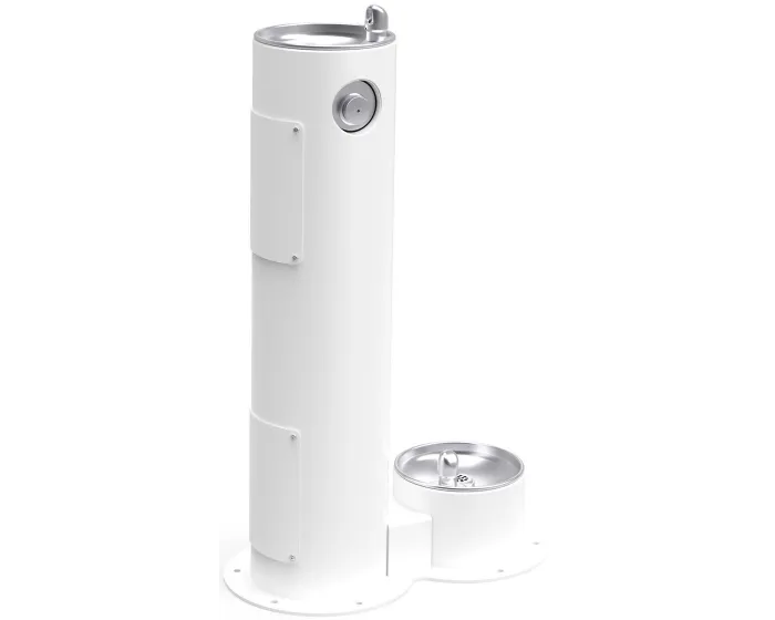 Elkay LK4400DB | Freestanding Drinking Fountain | Filterless, Non-refrigerated, Includes a Dog-bowl / Pet fountain