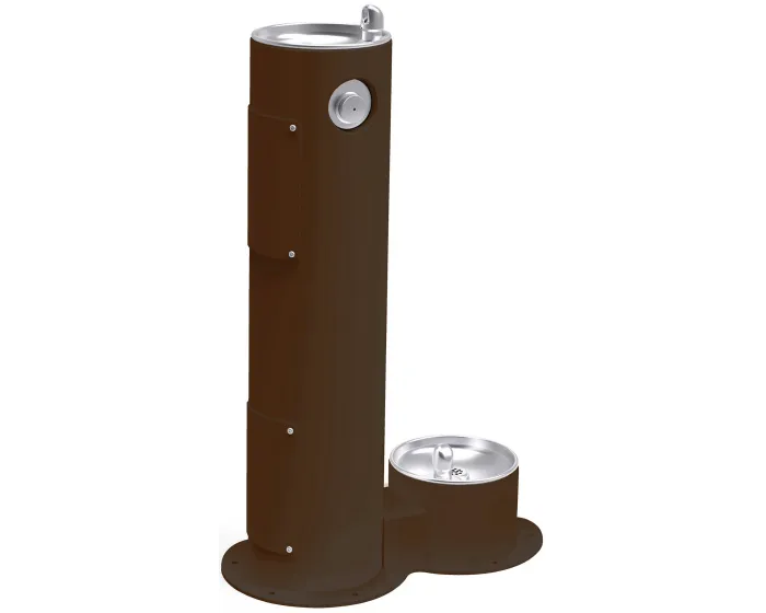 Elkay LK4400DB | Freestanding Drinking Fountain | Filterless, Non-refrigerated, Includes a Dog-bowl / Pet fountain