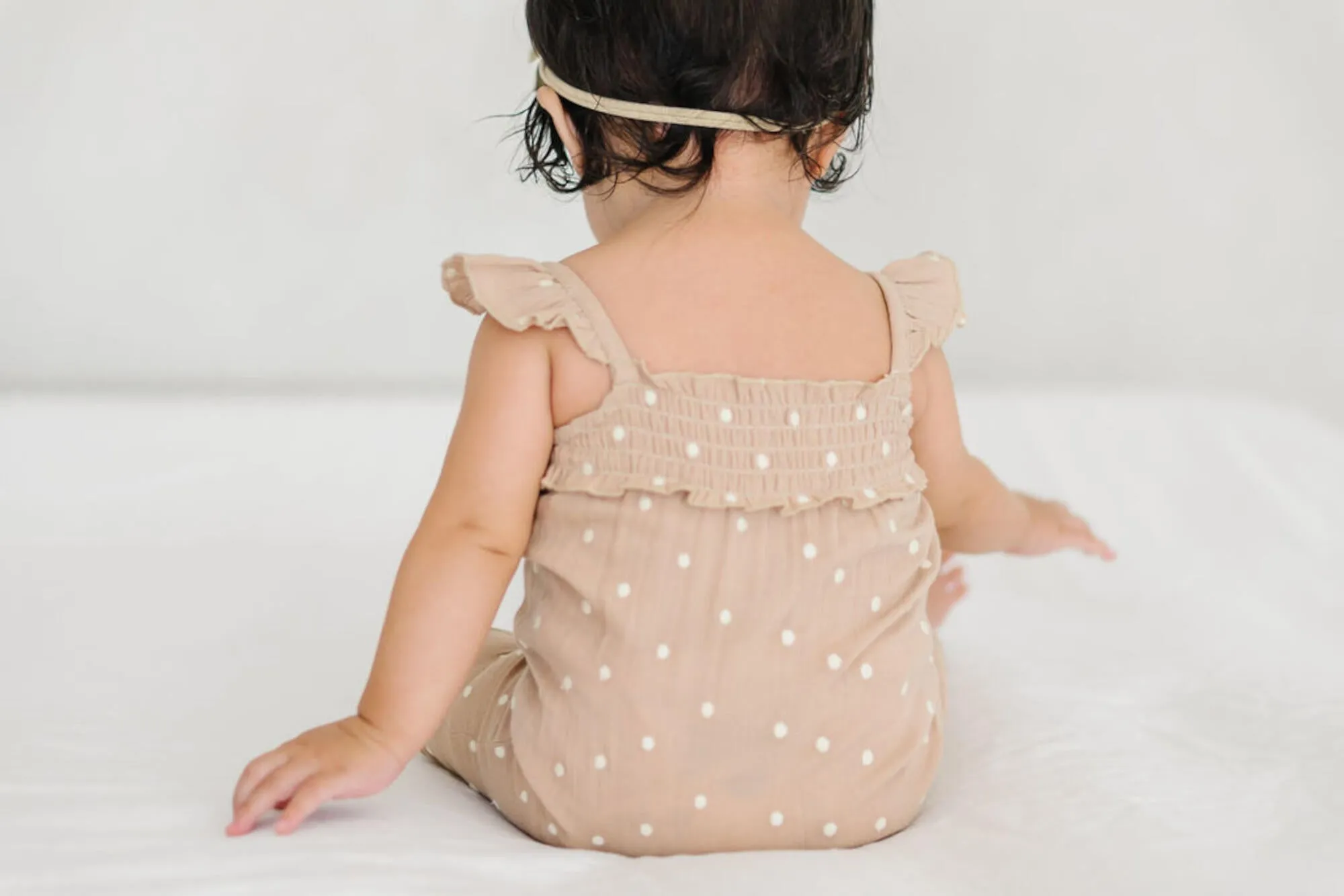 Embroidered Muslin Sleeveless Romper