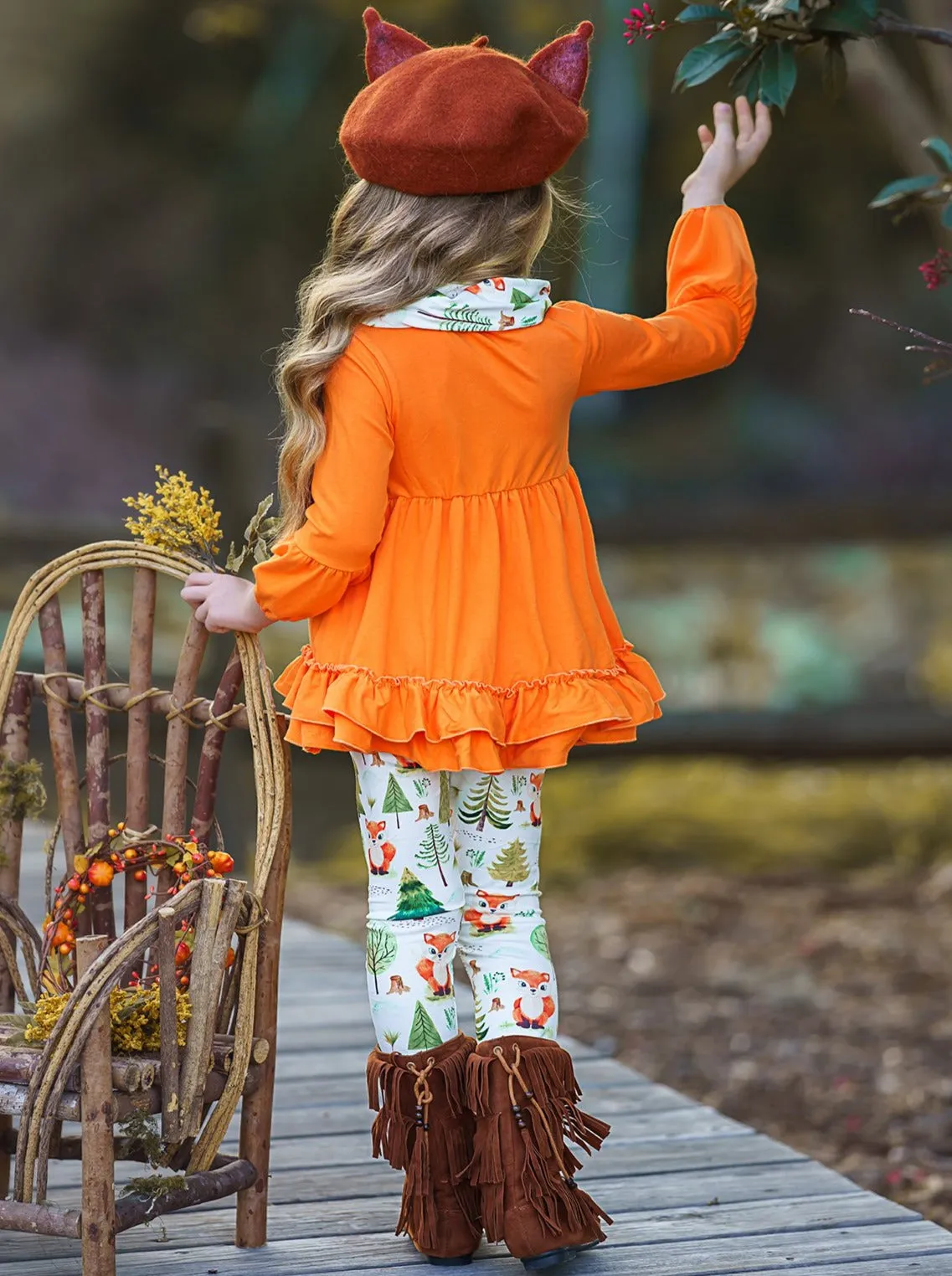 Fall Frolic Tunic, Legging and Scarf Set