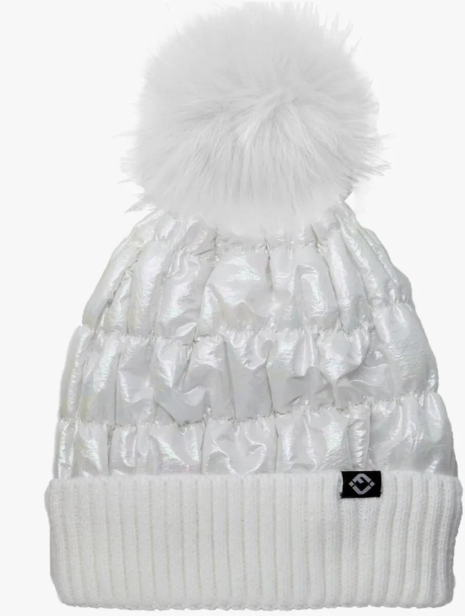 Faux Fur Puffer Beanie