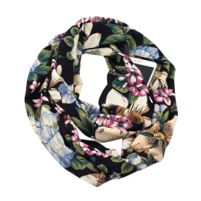 Floralsky Infinity Scarf with Pocket