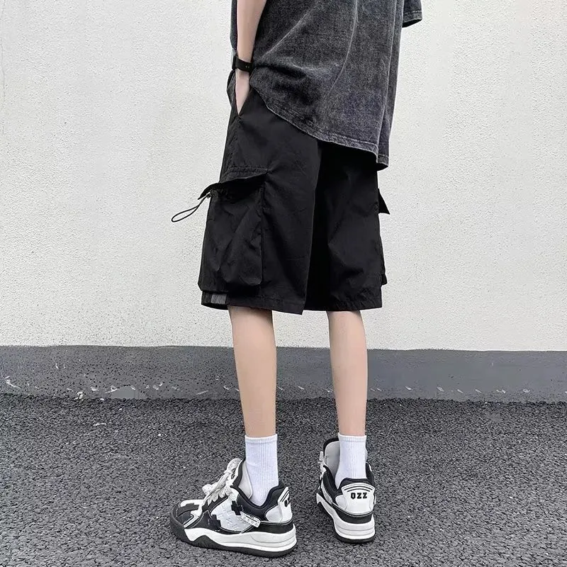 Flytonn-90s streetwear -2023 High Street Cargo Shorts For Men Summer Fashion Y2K Retro Pockets Short Pnats Baggy Casual Hip Hop Bermuda Masculina