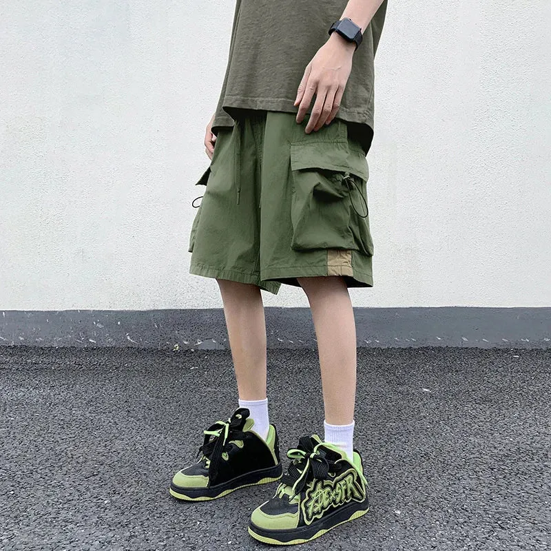 Flytonn-90s streetwear -2023 High Street Cargo Shorts For Men Summer Fashion Y2K Retro Pockets Short Pnats Baggy Casual Hip Hop Bermuda Masculina