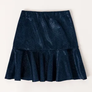 Foil Dot Flounce Skirt