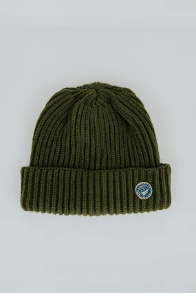 Folded Knit Wings Beanie - Green