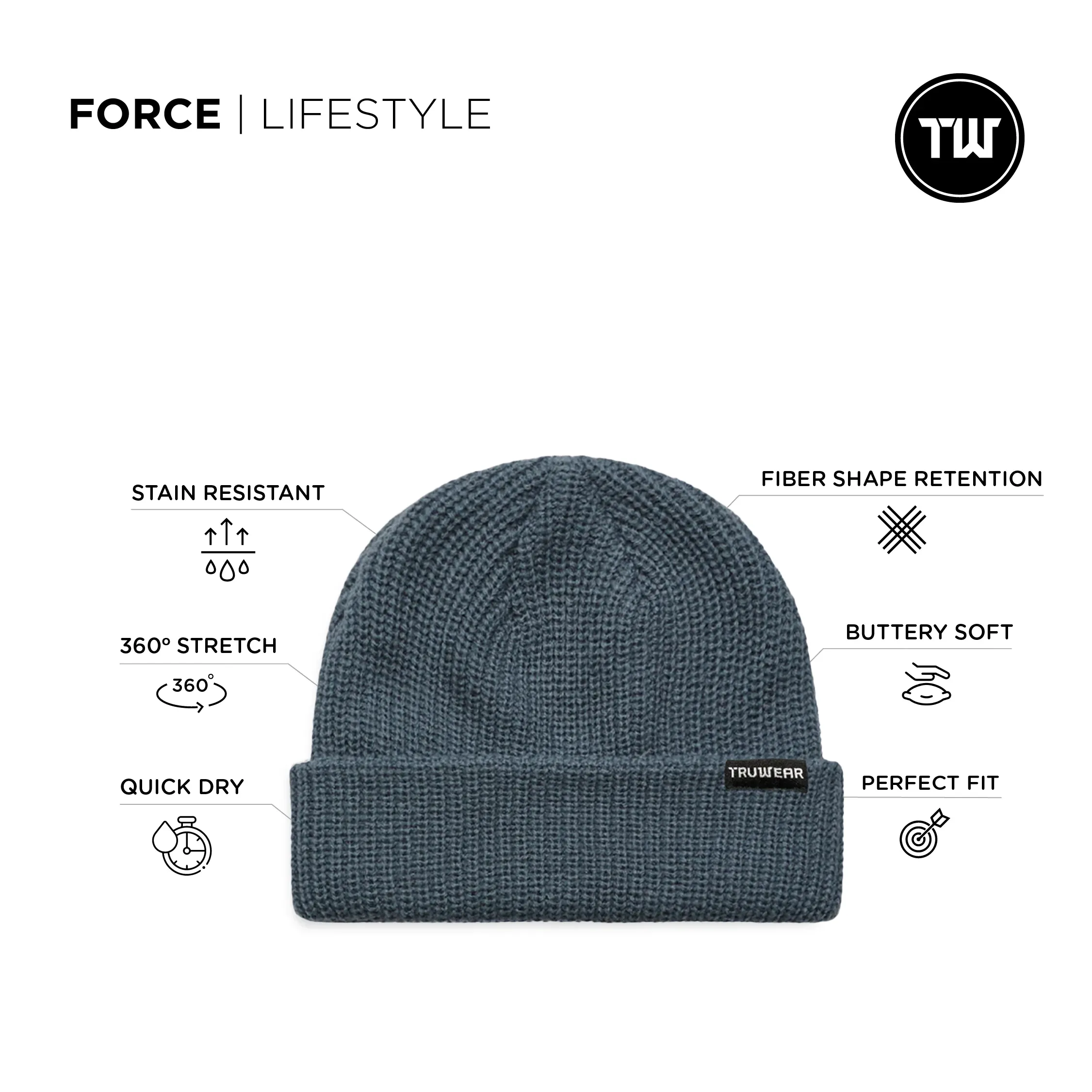 Force Lifestyle Petrol Blue Beanie