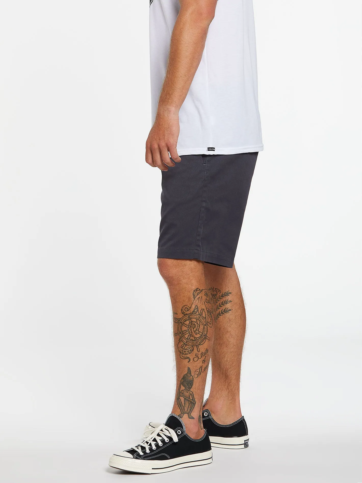 Frickin Elastic Waist Shorts - Charcoal