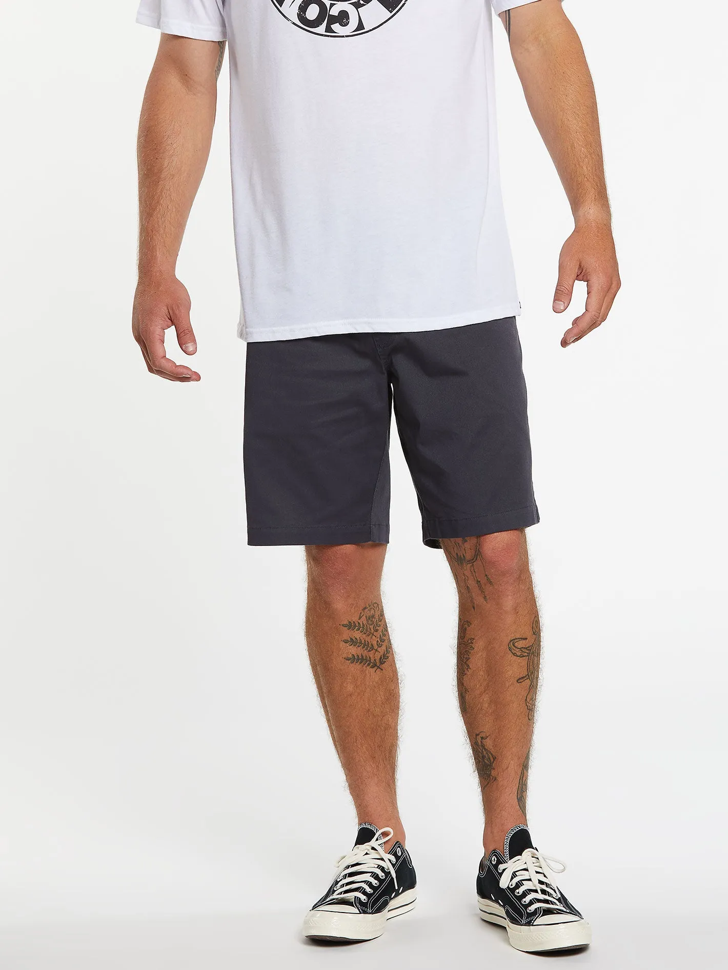 Frickin Elastic Waist Shorts - Charcoal