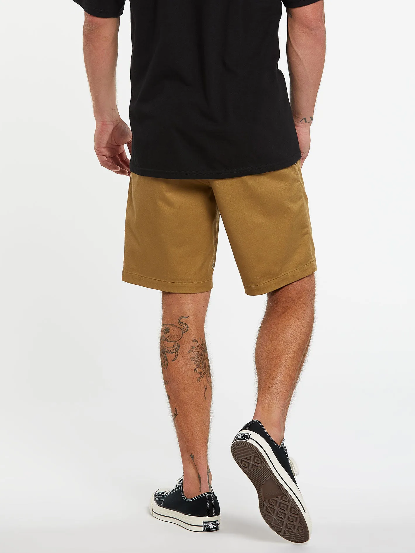 Frickin Elastic Waist Shorts - Dark Khaki