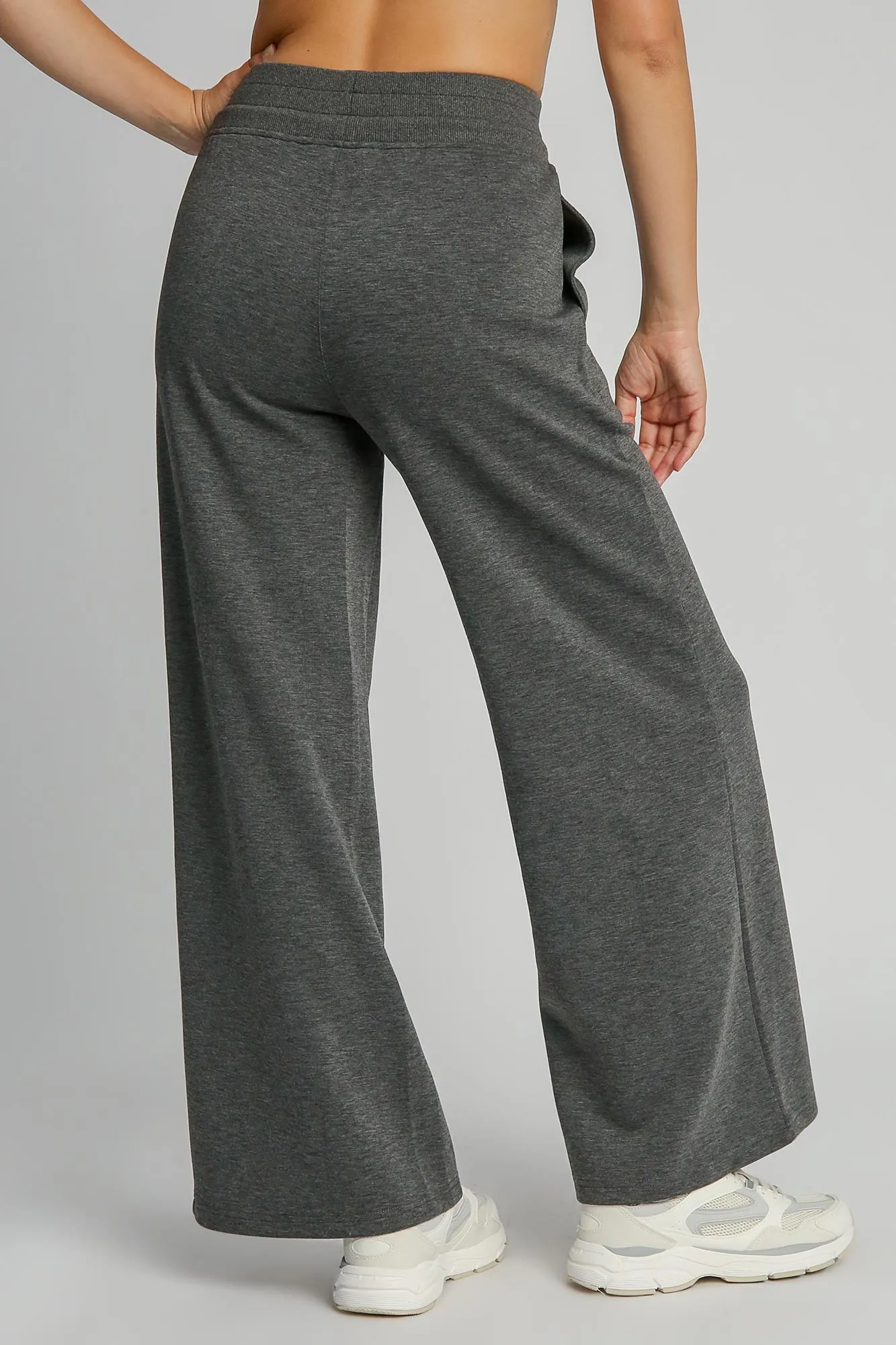 Full Size Drawstring Wide Leg Pants with Pockets