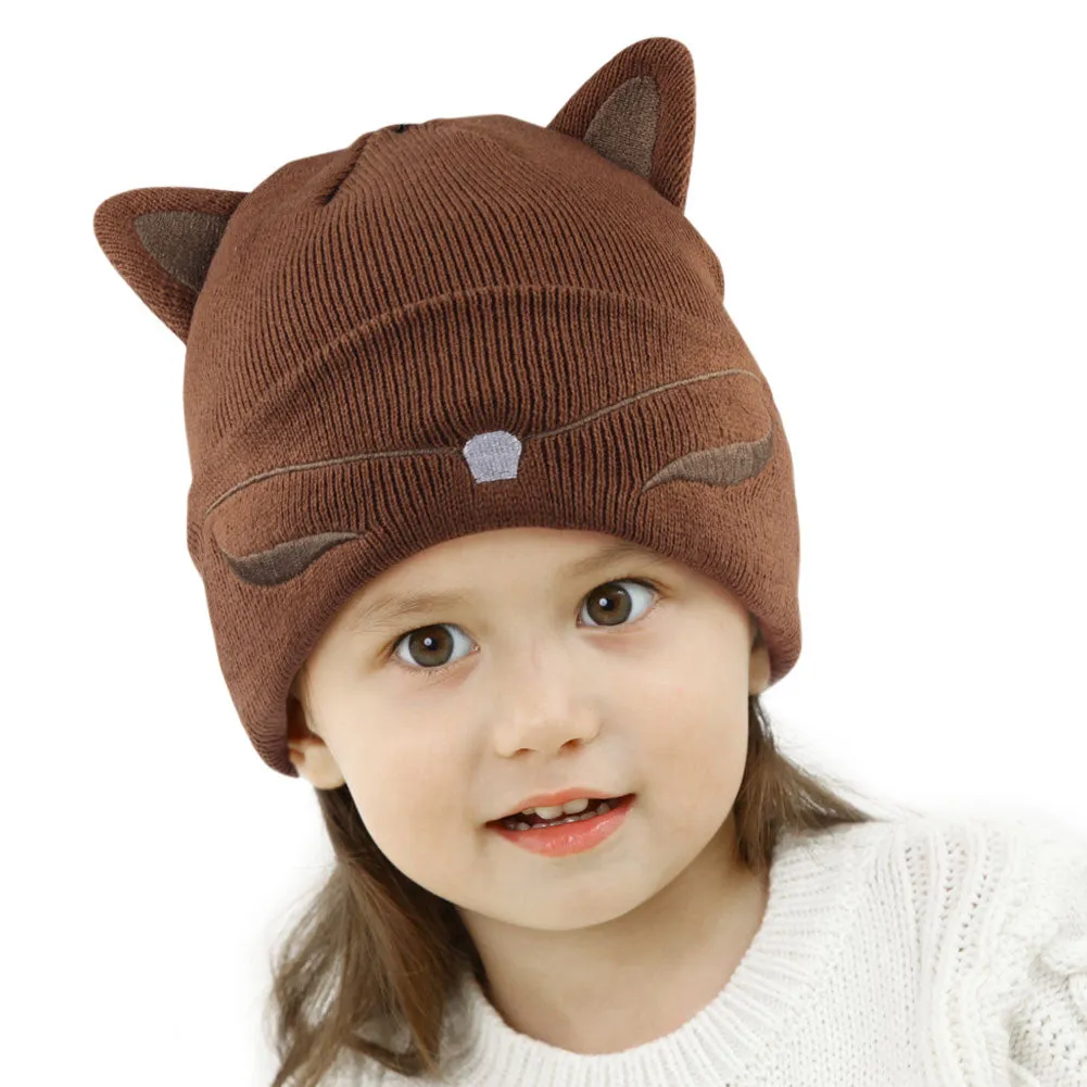 FURTALK Kids Winter Cat Ear Acrylic Beanies Hat Drop Shipping HTWL048