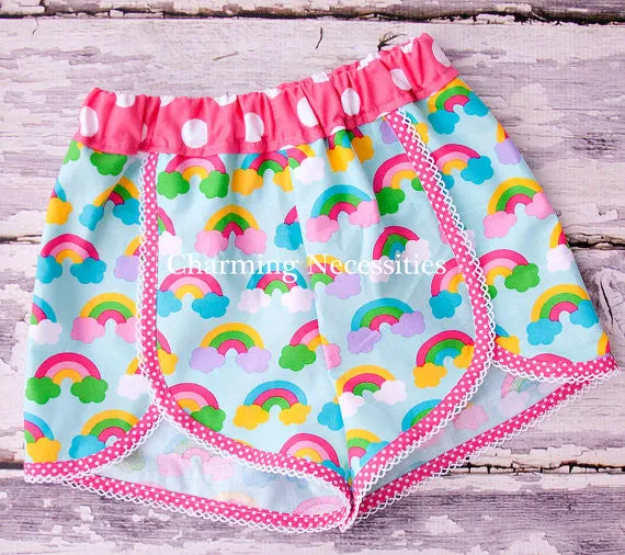 Girls summer shorts pdf sewing pattern GIDGET SHORTS sizes 2 to 14 years in 2 versions