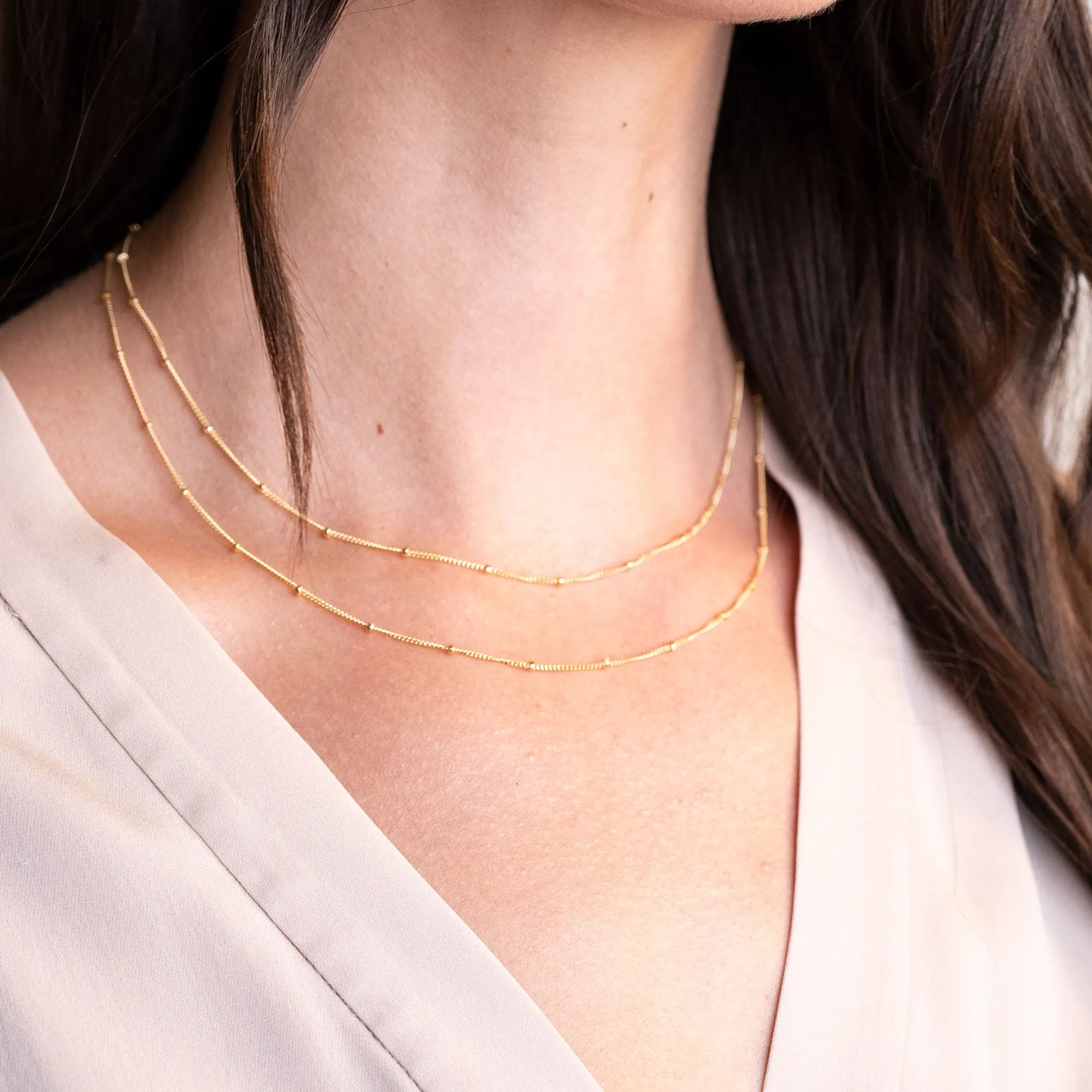 Gold Filled Satellite Necklace