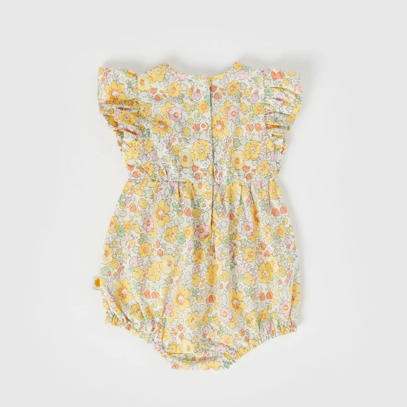 Goldie   Ace - Lani Cotton Romper - Betsy Yellow