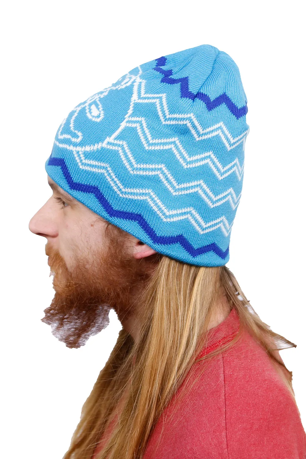 Grateful Dead Knit Dancing Bear Beanie Hat in Blue