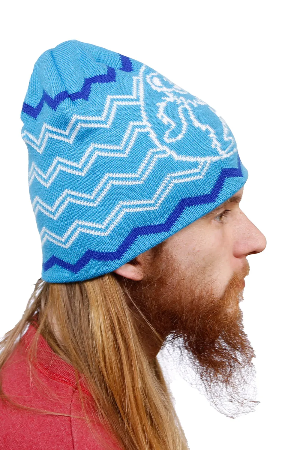 Grateful Dead Knit Dancing Bear Beanie Hat in Blue