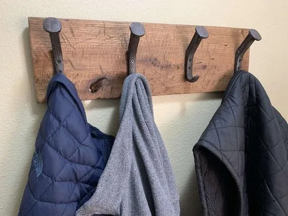 Handcrafted Rustic Farmhouse Wooden Hat Rack - Choose your Size