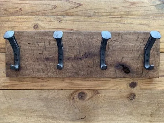 Handcrafted Rustic Farmhouse Wooden Hat Rack - Choose your Size