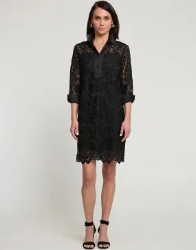 HINSON WU - AILEEN BLACK LACE DRESS 3/4 SLEEVE