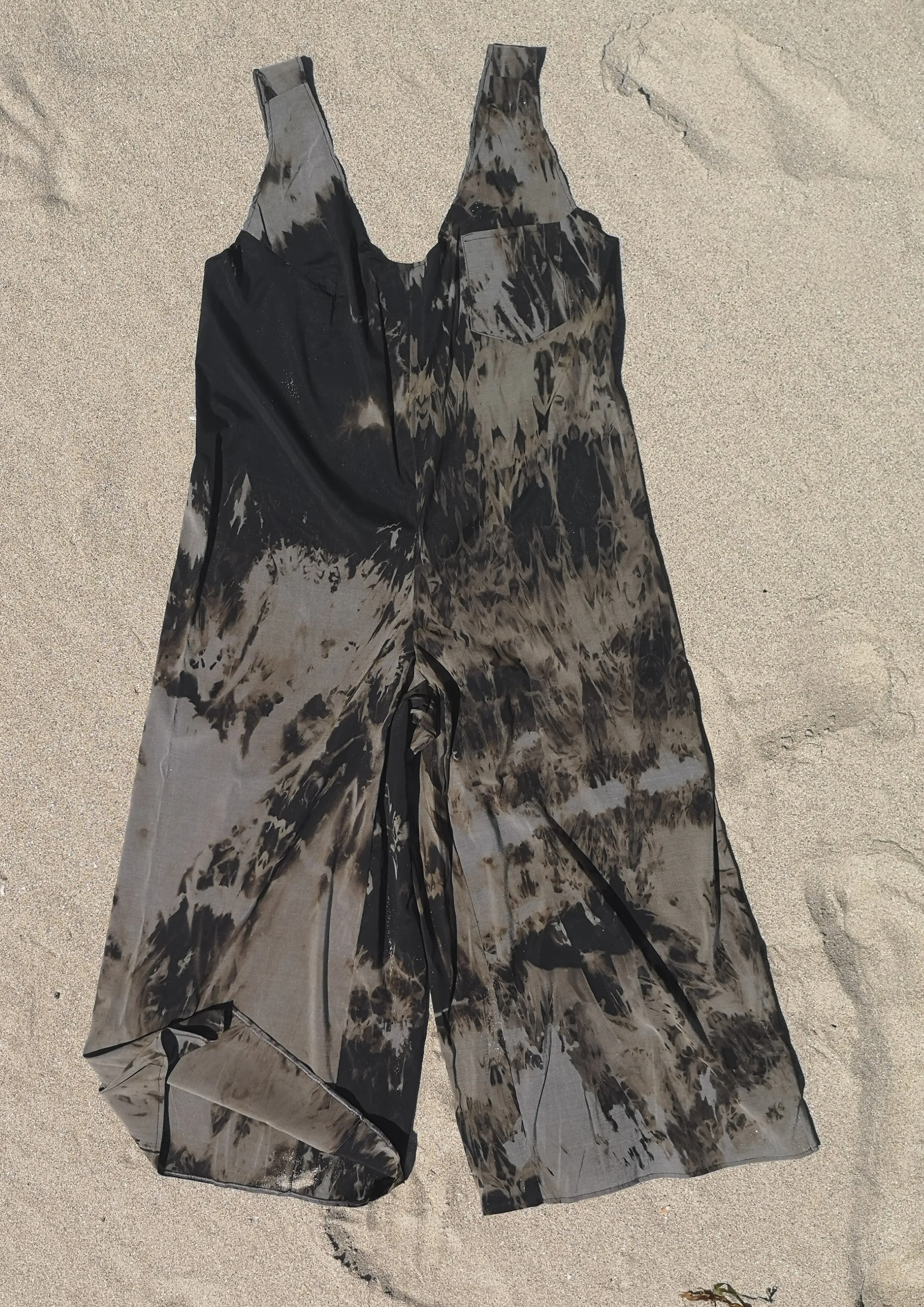 HOMEMADE - JUMPSUIT WIDE - COTTON - hand bleached