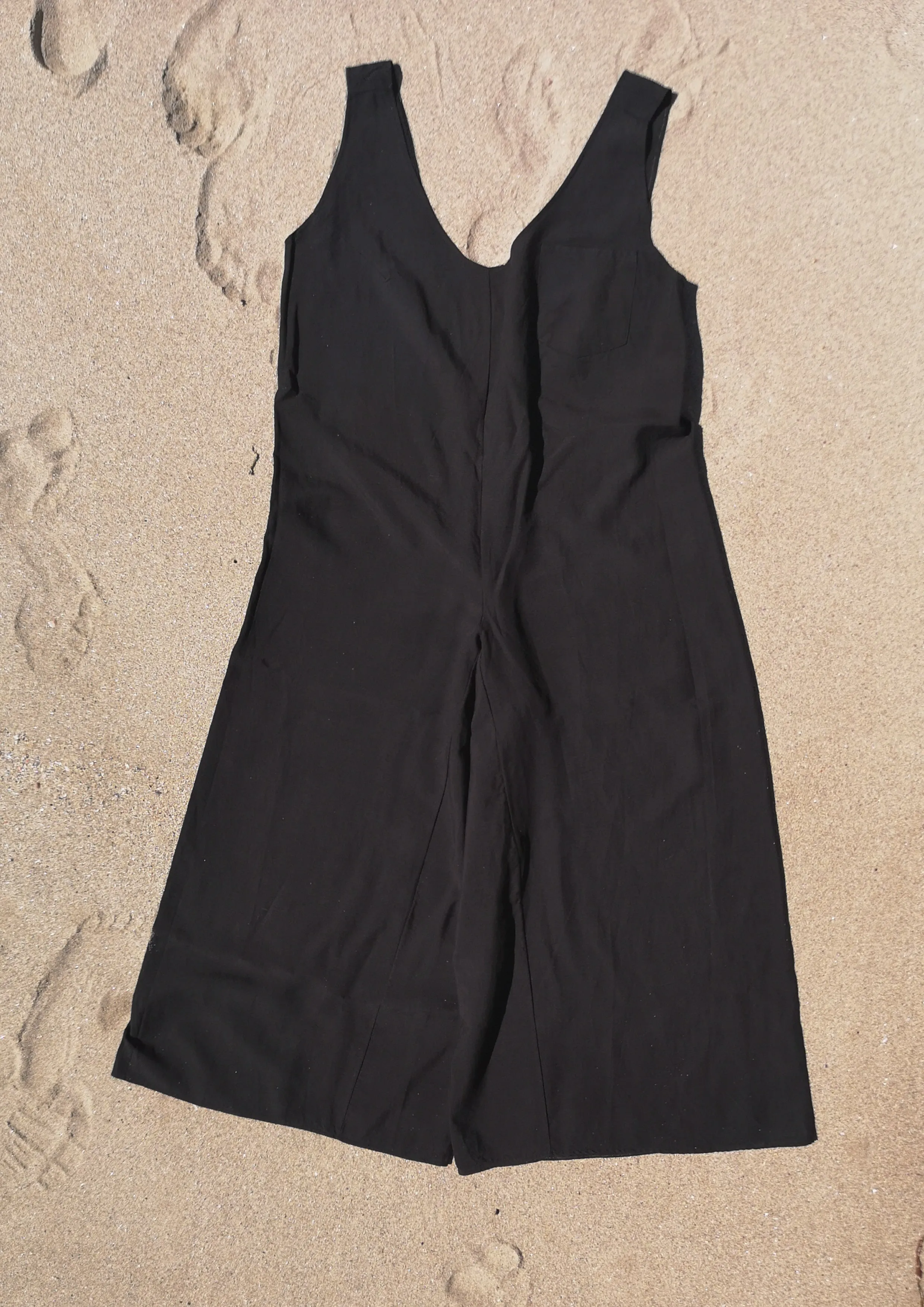 HOMEMADE - JUMPSUIT WIDE - TENCEL - black