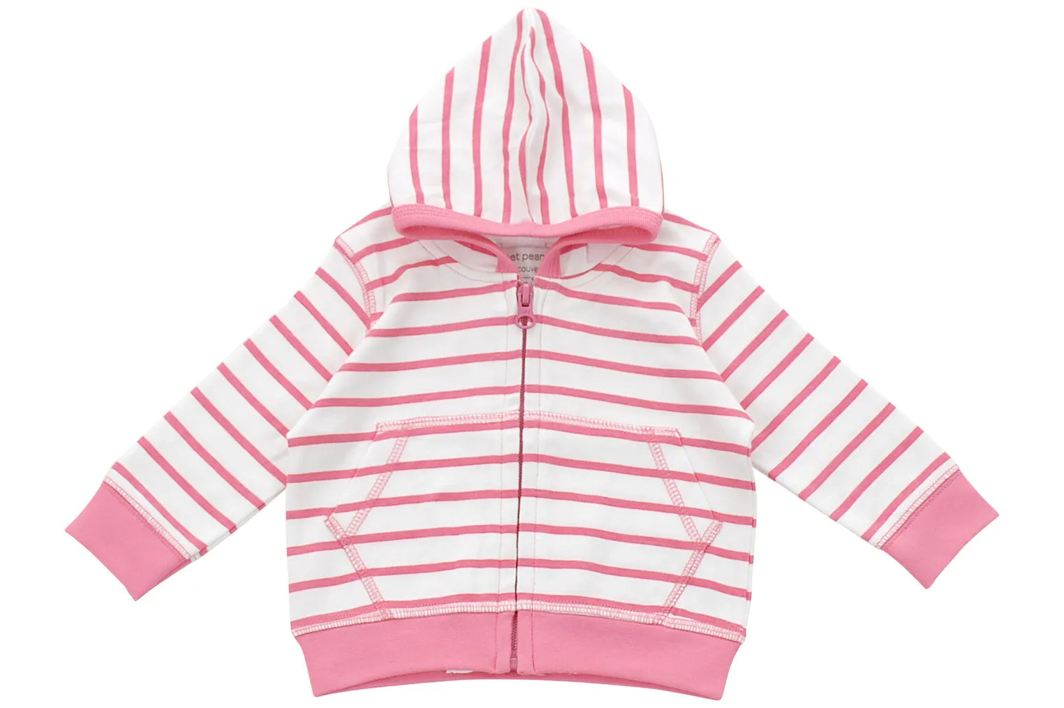 hoodie in pink marseille stripe