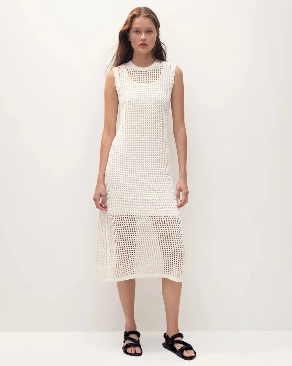 Ines Knit Dress White