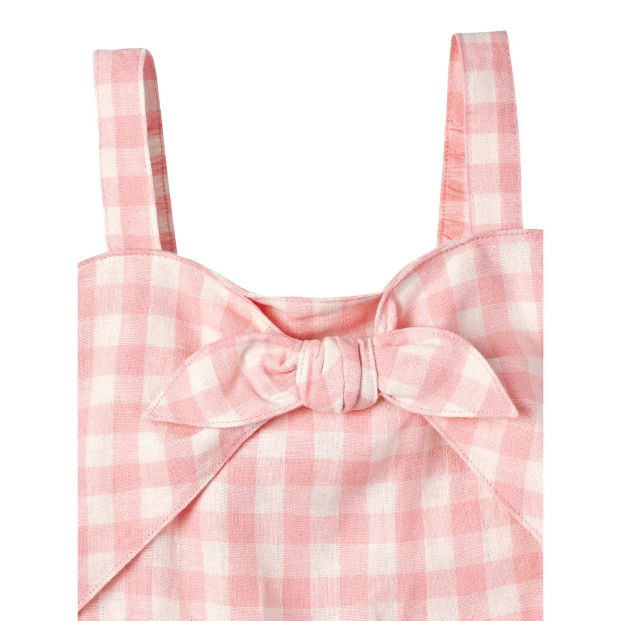 Infant and Toddler Girls Pink Gingham Romper