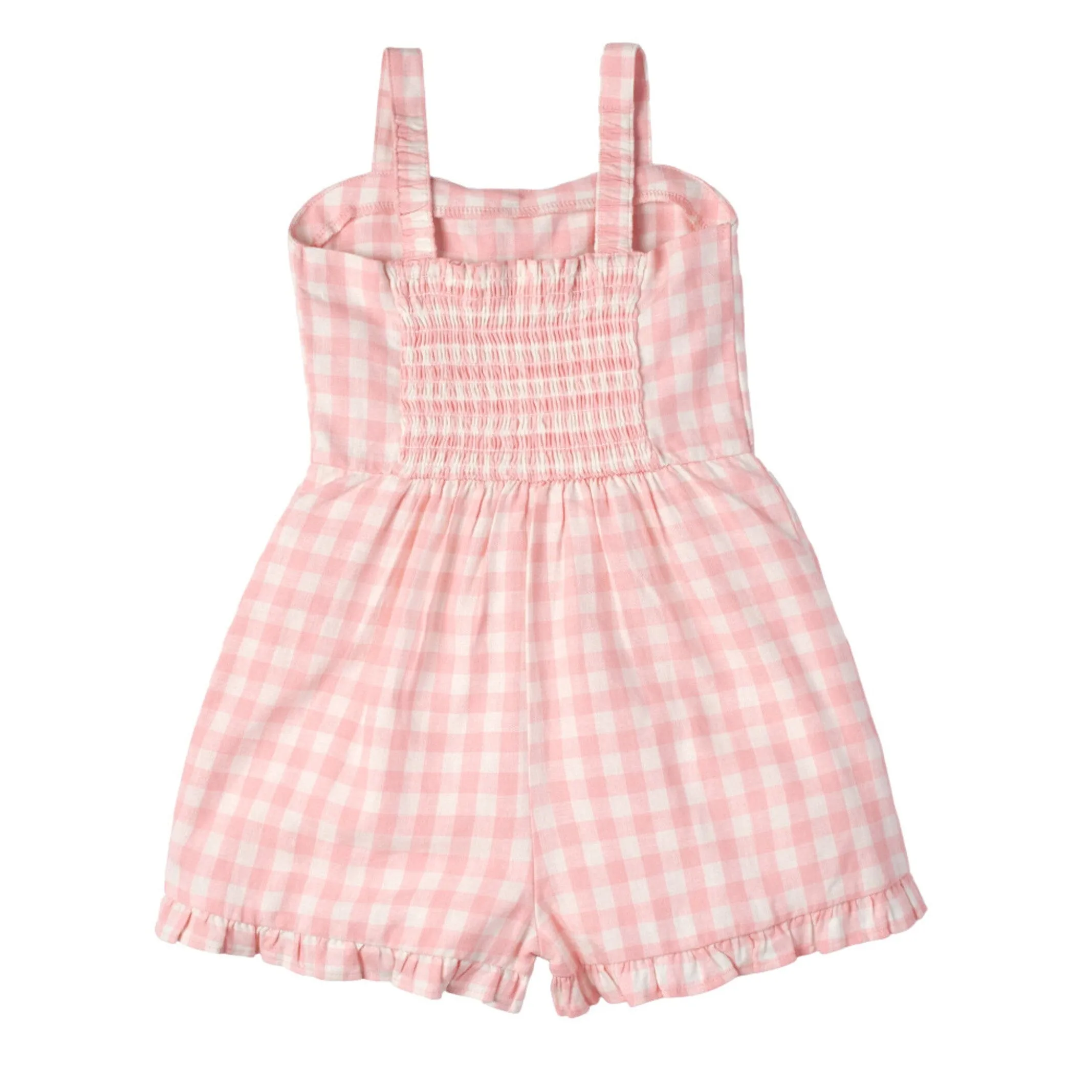 Infant and Toddler Girls Pink Gingham Romper